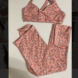 Pink lily workout set